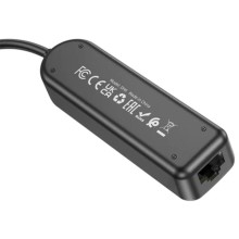 Переходник Borofone DH6 Erudite 4in1 Gigabit Ethernet (Type-C to USB3.0*3+RJ45) (0.2m) – Black