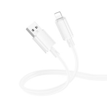 Дата кабель Borofone BX112 Lemon USB to Lightning 2.4A (1m) – White