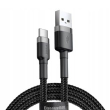 Дата кабель Baseus Cafule Type-C Cable 2A (2m) (CATKLF-C) – Чорний