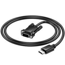 Дата кабель Hoco US12 HDTV male to VGA male HD (2m) – Black