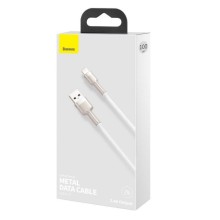 Дата кабель Baseus Cafule Series Metal USB to Lightning 2.4A (1m) (CALJK-A0) – White