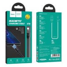 Дата кабель Hoco U76 "Fresh magnetic" Type-C (1.2m) – Черный