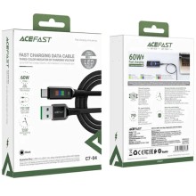 Дата кабель Acefast C7-04 USB-A to USB-C zinc alloy (1.2m) – Черный