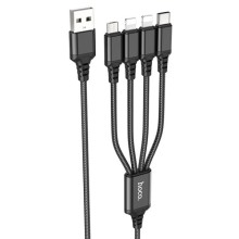 Дата кабель Hoco X76 4in1 2xLightning + Type-C + MicroUSB (1m)