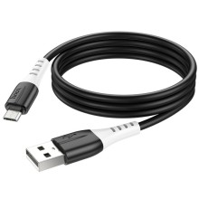 Дата кабель Hoco X82 Silicone USB to MicroUSB (1m) – Чорний