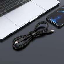 Дата кабель Acefast MFI C2-01 USB-C to Lightning zinc alloy silicone (1.2m) – Чорний