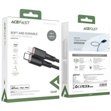 Дата кабель Acefast MFI C2-01 USB-C to Lightning zinc alloy silicone (1.2m) – Черный