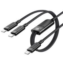 Дата кабель Acefast C5-11 USB-C to 2xUSB-C 100W (1.2m) – Чорний