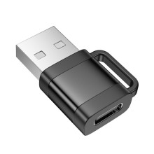 Перехідник Hoco UA31D OTG USB male to Type-C female USB2.0 – Чорний