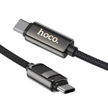 Дата кабель Hoco U137 Line with display Type-C to Type-C 60W (1.2m) – Чорний