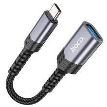 Перехідник Hoco UA24 Type-C male to USB female 3.0 – Сірий