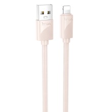 Дата кабель Hoco X114 Energy USB to Lightning 2.4A (1m) – Рожевий