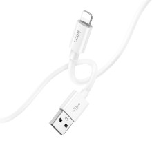 Дата кабель Hoco X87 Magic silicone USB to Lightning (1m) – Белый