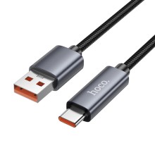 Дата кабель Hoco X112 Favor with display USB to Type-C 5A (1m) – Чорний