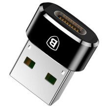 Перехідник Baseus USB Male To Type-C Female Adapter Converter 3A (CAAOTG-01) – Чорний