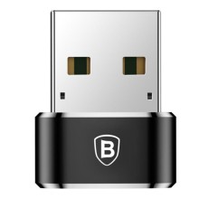 Переходник Baseus USB Male To Type-C Female Adapter Converter 3A (CAAOTG-01) – Черный