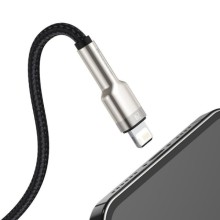 Дата кабель Baseus Cafule Series Metal USB to Lightning 2.4A (1m) (CALJK-A0) – Черный