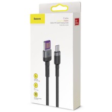 Дата кабель Baseus Cafule QC Double-Sided Blind Interpolation USB to Type-C 40W (1m) (CATKLF-PG) – Чорний