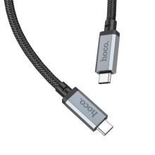 Дата кабель Hoco US05 Type-C to Type-C 100W USB4 40Gbps (1m) – Черный