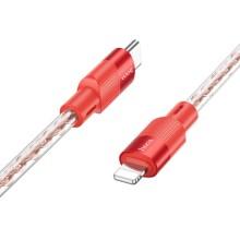 Дата кабель Hoco X99 Crystal Junction PD 27W Type-C to Lightning (1m) – Красный