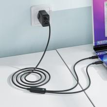 Дата кабель Acefast C5-11 USB-C to 2xUSB-C 100W (1.2m) – Чорний