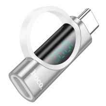 Переходник Hoco UA32 Type-C male to Type-C female display adapter – Серебряный
