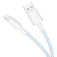 Дата кабель Borofone BX117 Source USB to Lightning 2.4A (1m) – Голубой