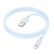 Дата кабель Borofone BX115 Lotto USB to Lightning 2.4A (1m) – Голубой