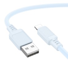 Дата кабель Borofone BX115 Lotto USB to Lightning 2.4A (1m) – Голубой