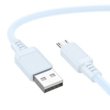 Дата кабель Borofone BX115 Lotto USB to MicroUSB 2.4A (1m) – Голубой