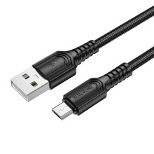 Дата кабель Borofone BX116 Certain USB to MicroUSB 2.4A (1m) – Черный