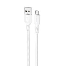 Дата кабель Borofone BX116 Certain USB to MicroUSB 2.4A (1m) – Белый