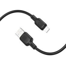 Дата кабель Borofone BX113 Lenny USB to Lightning 2.4A (3m) – Черный