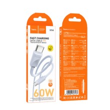 Дата кабель Hoco X114 Energy Type-C to Type-C 60W (1m) – Голубой