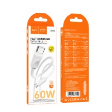 Дата кабель Hoco X114 Energy Type-C to Type-C 60W (1m) – Белый
