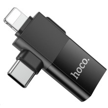 Переходник Hoco UA17 2in1 Lightning Male/Type-C Male to USB female – Черный