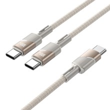 Дата кабель Hoco U139 Type-C to Type-C/Type-C 100W (1.2m) – Золотой