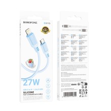 Дата кабель Borofone BX115 Lotto Type-C to Lightning 27W (1m) – Голубой