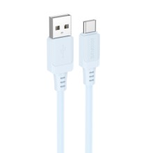 Дата кабель Borofone BX115 Lotto USB to Type-C 3A (1m) – Голубой