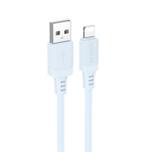 Дата кабель Borofone BX115 Lotto USB to Lightning 2.4A (1m) – Голубой