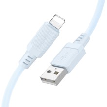 Дата кабель Borofone BX115 Lotto USB to Lightning 2.4A (1m) – Голубой