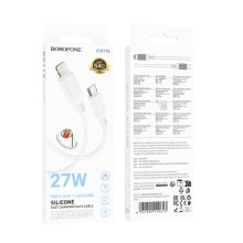 Дата кабель Borofone BX115 Lotto USB to Lightning 2.4A (1m) – Белый