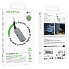 Bluetooth AUX аудио ресивер/трансмиттер BOROFONE BC51 Clear way – Серый