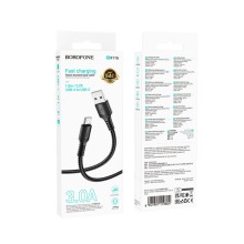 Дата кабель Borofone BX116 Certain USB to Type-C 3A (1m) – Черный