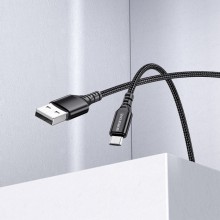 Дата кабель Borofone BX54 Ultra bright USB to MicroUSB (1m) – Черный