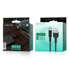 Дата кабель Borofone BX1 EzSync USB to MicroUSB (1m) – Черный
