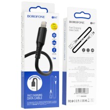 Дата кабель Borofone BX47 Coolway USB to Lightning (1m) – Черный