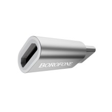 Переходник Borofone BV4 MicroUSB to Type-C – Серебряный