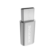 Переходник Borofone BV4 MicroUSB to Type-C – Серебряный