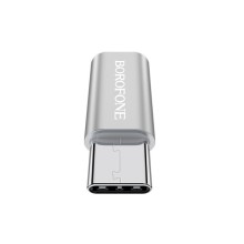 Переходник Borofone BV4 MicroUSB to Type-C – Серебряный